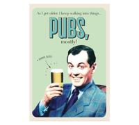 Tarjeta de cumpleaños divertida con texto en inglés "Wet Your Whilst, As I Get Older, I Keep Walking into Things… Pubs, Mostly! Tarjeta de feliz cumpleaños para él, tarjeta de cumpleaños genérica