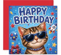 Tarjeta de cumpleaños divertida, llena de alegría de cumpleaños