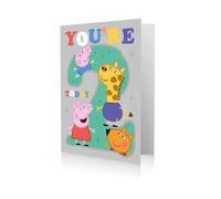 Tarjeta de cumpleaños oficial de Peppa Pig de 2 años.