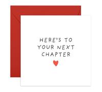 Tarjeta de despedida para hombre mujer - "To Your Next Chapter" - Chistes para colegas, socios, mejores amigos, compañeros de trabajo, buena suerte - Viene con pegatinas