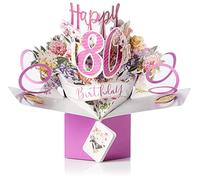 Tarjeta de felicitación emergente de feliz 80 cumpleaños original Second Nature 3D Pop Up Cards