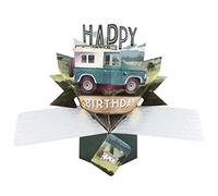 Tarjeta de felicitación emergente de jeep de feliz cumpleaños original Second Nature 3D Pop Up Cards