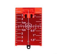 Tarjeta de placa de objetivo con soporte para niveles de línea, construcción de plástico, forma rectangular, adecuada para uso en suelo y pared (rojo)