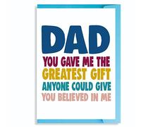 Tarjeta del día del padre Tarjeta de cumpleaños Papá you Gave me the greatest gift anyone could give you believed in me F140