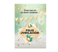 Tarjeta Jubilación Despedida Banderines 20x30cm dedicatorios