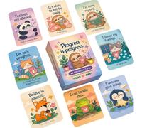 Tarjetas de Afirmaciones para Niños Baraja de 48 Cartas Inspiradoras y