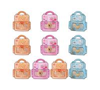 Tarjetas de bolsas de dulces para niños para el día de San Valentín, diseño de mini mochila, 18 x 20 x 0,1 cm, recuerdos de fiesta para niños, bolsas de regalo, fomenta la expresión artística, para