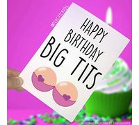 Tarjetas de felicitación de cumpleaños, cumpleaños con grandes títulos, divertidas tarjetas, tarjeta de amigo,de esposa para novia, tarjetas de felicitación para el mejor amigo Big Boobs PC160