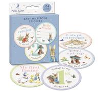 Tarjetas de hitos de bebé de Peter Rabbit | 24 calcomanías para marcar todos los hitos importantes | Producto con licencia oficial | Perfecto para regalos de baby shower, regalos de nuevo bebé para