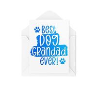Tarjetas divertidas del perro | Tarjeta para el mejor perro abuelo | Para papá, abuelos, bromas, cumpleaños, día del padre, cachorro, lindo | CBH910