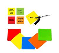 Tarjetas magnéticas para Pizarra con Marcador - 50 Piezas - Combinación - 5 Colores - 7,5 x 7,5cm - Notas Adhesivas Post it re escribibles para Pizarra Magnética y Refrigerador