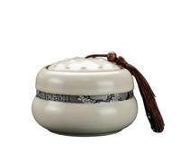 Tarro de almacenamiento de cocina Ceramic Sealed Tea Canister With Lid Home Coffee Storage Jar For, Sugar, Spice, Nuts Bote de té de cerámica(Beige)