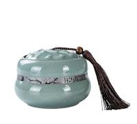 Tarro de almacenamiento de cocina Ceramic Sealed Tea Canister With Lid Home Coffee Storage Jar For, Sugar, Spice, Nuts Bote de té de cerámica(Blue)