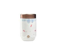 Tarro de almacenamiento de cocina Recipiente de cerámica for té viaje pintado a mano, exquisito recipiente almacenamiento premium for azúcar, y café Bote de té de cerámica(Pink)