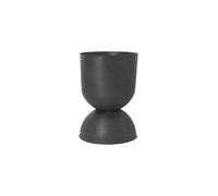 Ferm Living Maceta Hourglass grande Ø50 cm negro-gris oscuro