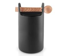 Tarro de cocina 20 cm, con cuchara de madera, negro, Eva Solo