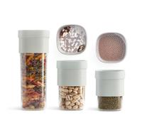 Tarro de cocina FLIP STORAGE, juego de 3 piezas, verde, plástico, Lékué