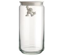 Tarro de cocina GIANNI 1,4 l, tapa blanca, vidrio, Alessi
