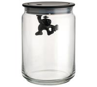Tarro de cocina GIANNI, 900 ml, tapa negra, vidrio, Alessi