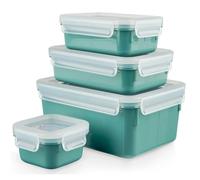 Tarro de cocina MASTER SEAL COLOUR EDITION N1031010 , juego de 4 piezas, verde, plástico, Tefal
