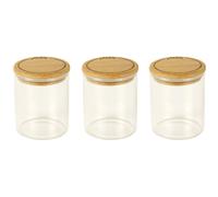 Tarro de cocina PKV-014 180 ml, juego de 3 piezas, vidrio / bambú, Pebbly