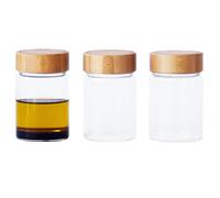 Tarro de cocina PKV-030 75 ml, juego de 3 piezas, vidrio / bambú, Pebbly