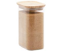 Tarro de cocina PKV-068 1,2 l, vidrio / bambú, Pebbly