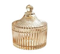 Tarro de cristal elegante de 300 ml/10 onzas con tapa, cuenco decorativo para caramelos, tienda de campaña de cristal, tarro de galletas de boda, dulces, bufé, contenedor