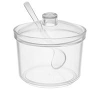 Tarro de Especias Acrílico con Tapa y Cuchara, para Cocina | Cuerpo Transparente, Cierre Hermético y Diseño Desmontable, Adecuado para Condimentos y Uso en Buffet