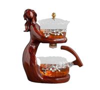 Tarro de vidrio para preparar té fragante, kit de de vidrio,Juego de té semiautomático para adultos con infusor y tapa - Conjuntos de tarros de preparación de drenaje fácil para