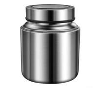 Tarro hermético de acero inoxidable 304 para almacenamiento de alimentos con sello de rosca, junta de silicona y tapa transparente para té, café y productos secos, 1500 ml (800 ml)