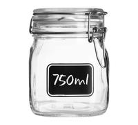 Tarro hermético de cristal con etiqueta Fido Bormioli Rocco 750 ml