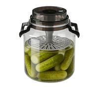 Tarro para encurtidos - Bidón de prensa para fermentación de verduras Tarro de encurtidos de 5 L con junta a presión con asa | Adecuado para marinar, conservar y fermentar pepinos,