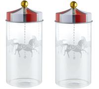 Tarros de cocina CIRCUS, juego de 2 piezas, transparente, Alessi
