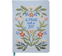 Taschenkalender A5 2027: A Year full of Joy, bestickt, hellblau: Hochwertig bestickter Buchkalender, Wochenplaner, Terminplaner & Organizer. Mit Ferien- und Monatsübersichten
