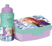 TATAWAY DISNEY Set Regalo Botella 380 ml Y Caja Para Sándwich Azul Frozen