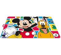 Tataway Mantel Individual de Colores de Disney para niños en plástico Mickey Mouse Mickey Mouse Pluto