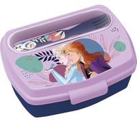 Tataway Sandwichería Disney Blue para niñas en plástico Frozen Elsa Anna y Olaf con cuchara y tenedor