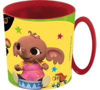 Tataway Taza Tatatway Bing de 390 ml para niños, apta para microondas, taza de desayuno de plástico duradera, producto oficial de Bing