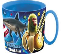 Tataway Vaso para microondas Brainrot, 390 ml, vaso de plástico reutilizable para desayuno y merienda, apto para microondas, vaso para niños y adolescentes con gráficos coloridos