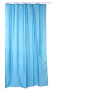 TATAY 5520000 - Cortina de Ducha o bañera de Polyester, Incluye Anillas, Azul, 140 x 200 cm