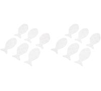 TATAY 6 Pastillas Peces Antideslizante Bañera o Ducha | Ideal para Niños | Ventosas de Gran Sujeción | Seguridad Antideslizante Certificada | Higiene PVC Antibacteriano - 7,5 x 14 cm - Blanco
