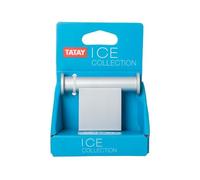 TATAY 6060300 - Colección Ice, Colgador de Pared de Aluminio con Capacidad para 2 Toallas, 7.5 x 2.2 x 5.2 cm