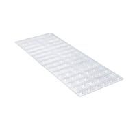 TATAY Alfombra Bañera Antideslizante 96 x 36 cm | Ventosas de Gran Sujeción | Seguridad Antideslizante Certificada | Higiene PVC Antibacteriano | Inspiración Valdosas - Modelo BCN - Translúcido
