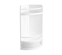 TATAY Armario Baño Rinconero con Cajon | Fijación con o sin Tornillos | Polipropileno | Incluye Tornillos | Fácil Limpieza y Montaje | Soporta hasta 6 kg | Plástico Resistente | 20x20x50 cm - Blanco