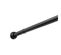 TATAY Barra Cortina Ducha Extensible 140-250 cm | Diametro 2,2 cm | Barra Cortina Sin Taladrar | Barra de Aluminio con Acabado Mate | Barra Ducha con Apoyos Resistentes| 5 años de Garantía - Negro
