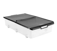 Tatay Caja Almacenaje Plastico 63 L Bajocama - Classic | Tapa Plegable Incluida | Asas Ergonómicas en ABS | Ruedas Integradas | Diseño Resistente | Plástico Libre de BPA | 45x78x18 cm, Negro