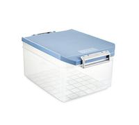 Tatay Caja Almacenaje Plastico 14 L Multiusos - Classic | Tapa con Bisagra Incluida | Asas Ergonómicas en ABS | Diseño Apilable y Resistente | Plástico Libre de BPA | 27x39x19 cm, Azul
