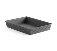 Tatay Caja Organizadora A4 Bohol | Cesta Almacenaje Plastico | Diseño Minimalista Funcional | Orden Hogar y Oficina | Plástico Reciclado Libre de BPA | 26,5x35x5,5 cm, Gris