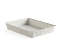 Tatay Caja Organizadora A4 Bohol | Cesta Almacenaje Plastico | Diseño Minimalista Funcional | Orden Hogar y Oficina | Plástico Reciclado Libre de BPA | 26,5x35x5,5 cm, Blanco